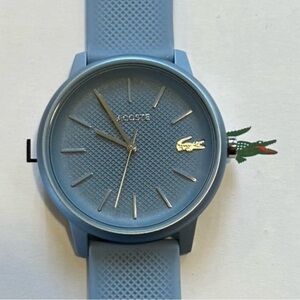Lacoste Watch 44mm Sky Blue Face & SkyBlue Silicone Band